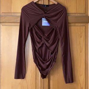 Long-Sleeve Cut Out Bodysuit